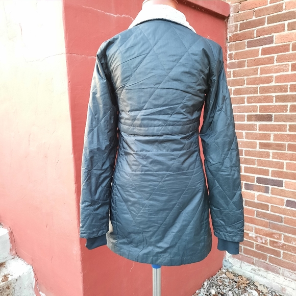 Columbia Omni-Heat Quilted Puffer Longline Plush Collar Full Zip Jacket Coat XS - Picture 6 of 10
